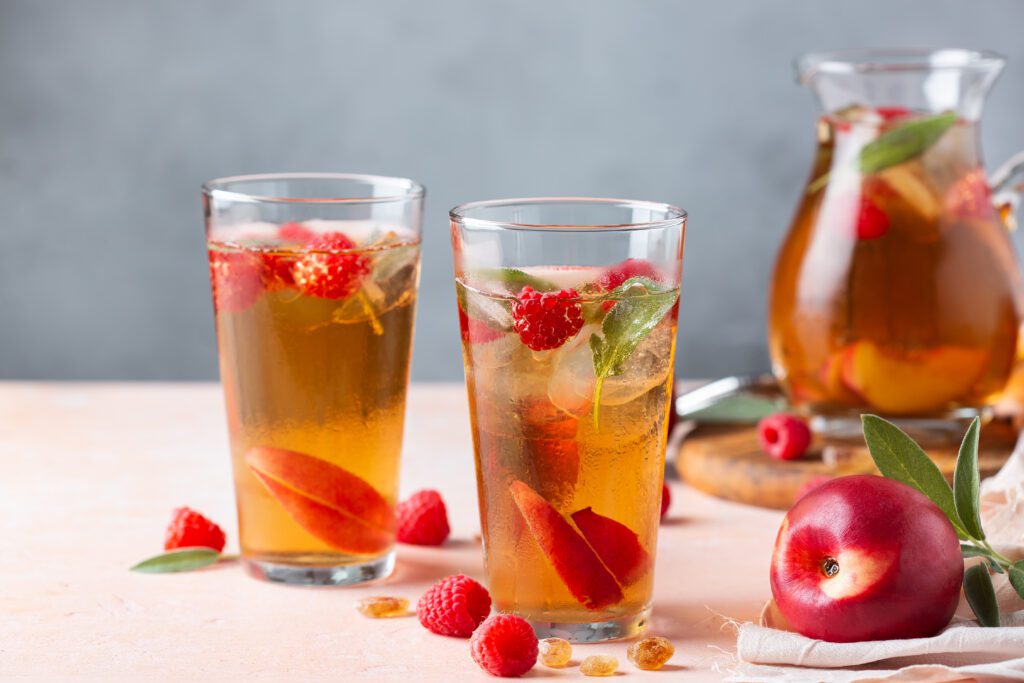 chá gelado, bebida refrescante para o verão